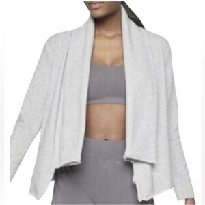 Athleta Tranquility Wrap Gray Open Front Cardigan Sweater Women’s Size XXS
